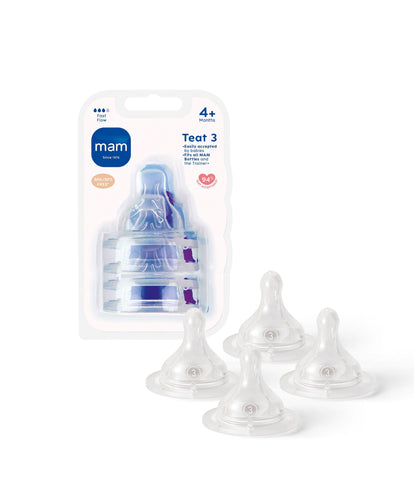 Mam Bottle Feeding MAM Size 3 Bottle Teats (4 Pack)