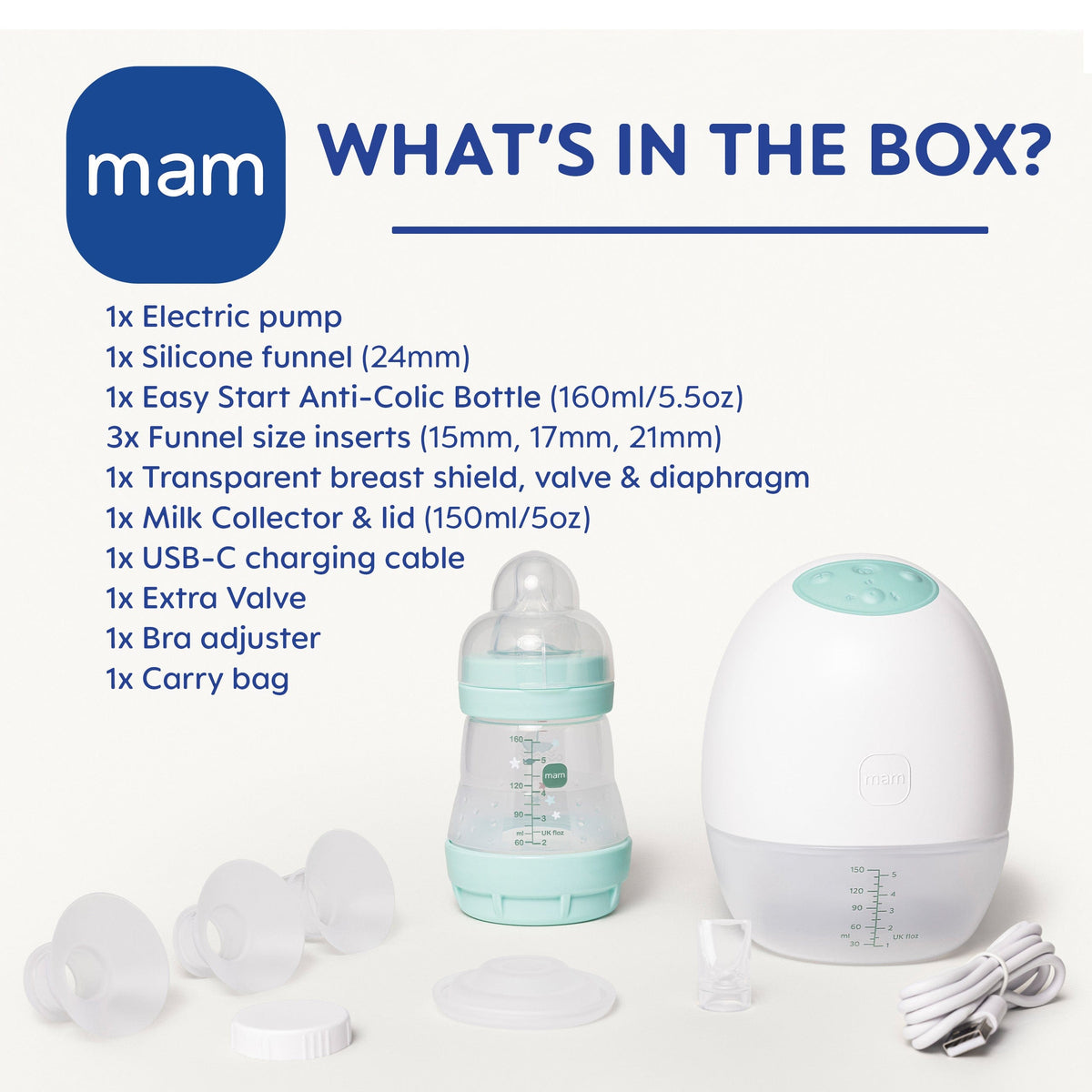 MAM Move Wearable Single Electric Breast Pump Mamas & Papas IE