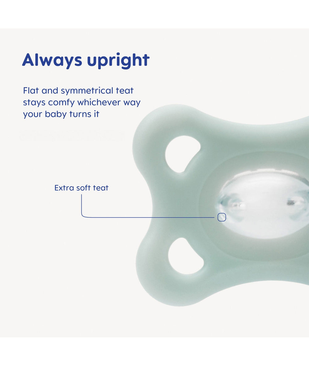 Mam Soothers MAM Comfort Soothers 3-12m (2 Pack) - Blue Grey