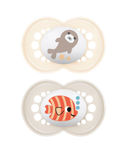 Mam Soothers MAM Original 16m+ Soother (2 pack) – Cream/Beige