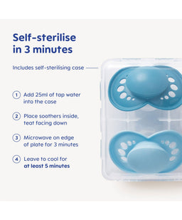 Mam Soothers MAM Original Night 0-6m Soother (2 Pack) - Mint/Shell