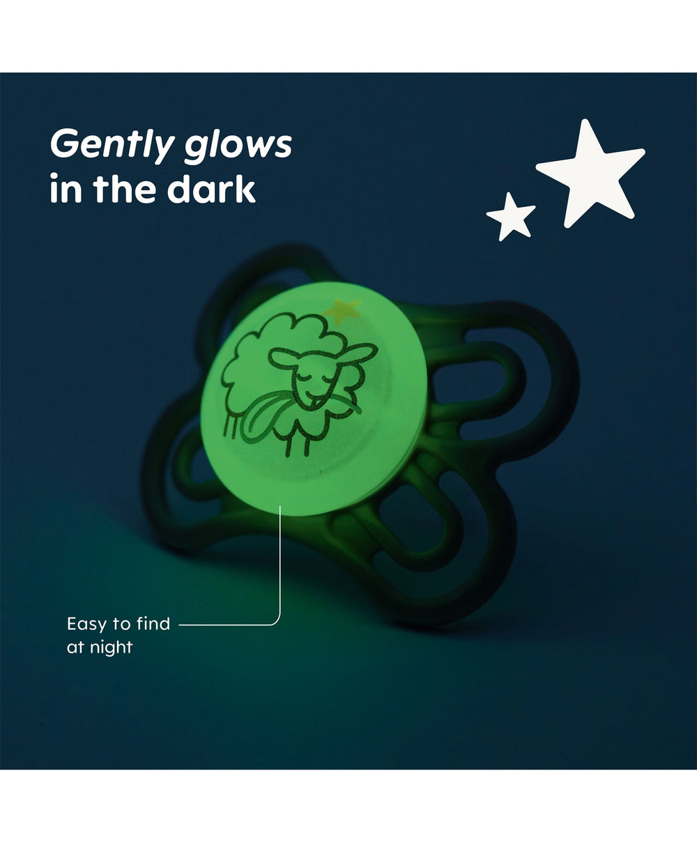 Mam Soothers MAM Perfect Night 0-6M Soother (2 Pack) - Yellow