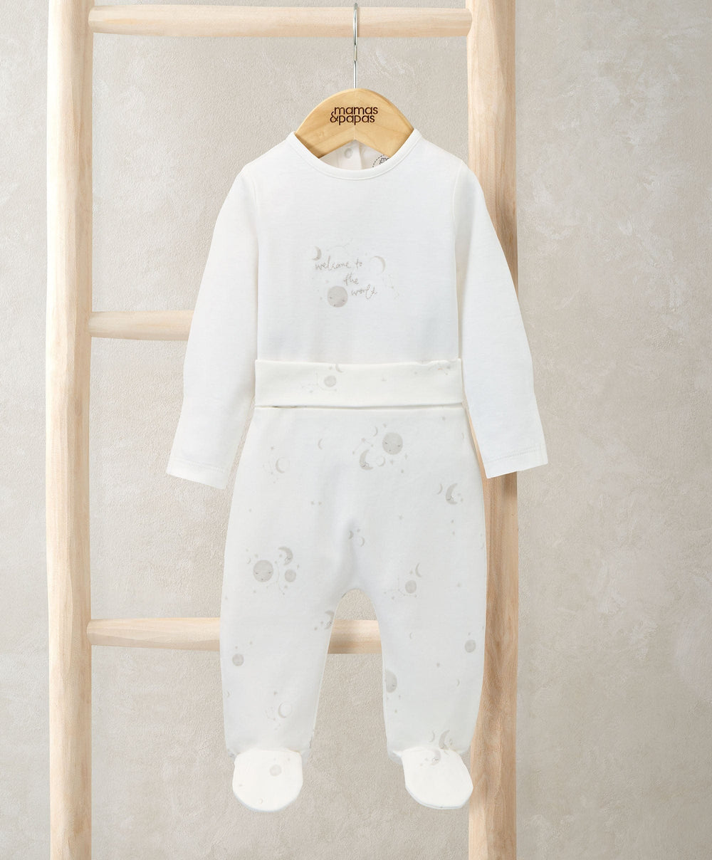 Mamas &amp; Papas 0-3m Celestial Bodysuit &amp; Leggings Set (2 Pieces) &amp; Bunny Beanie Gift Box