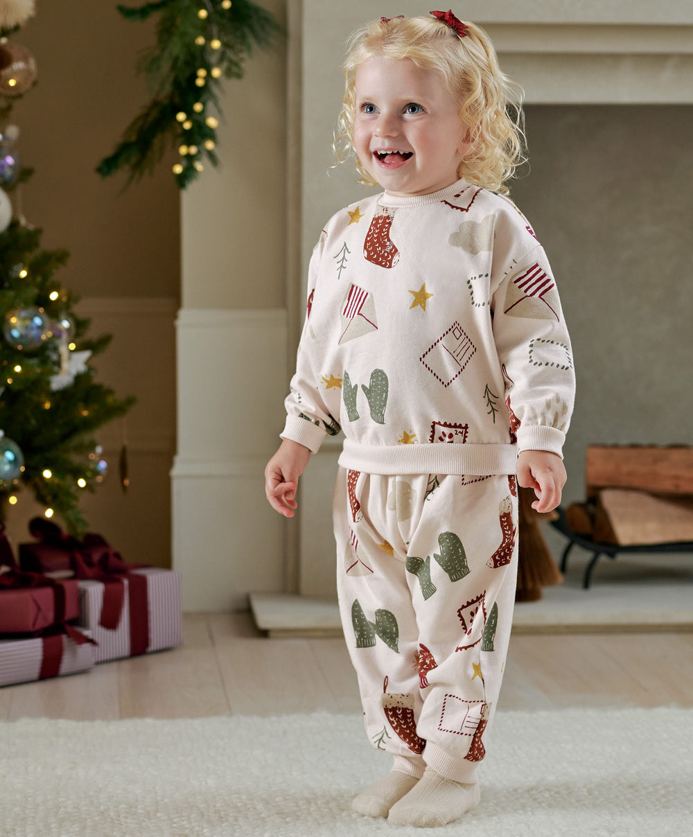 Mamas &amp; Papas 2pc Set Christmas Icon Sweat &amp; Jogger Set