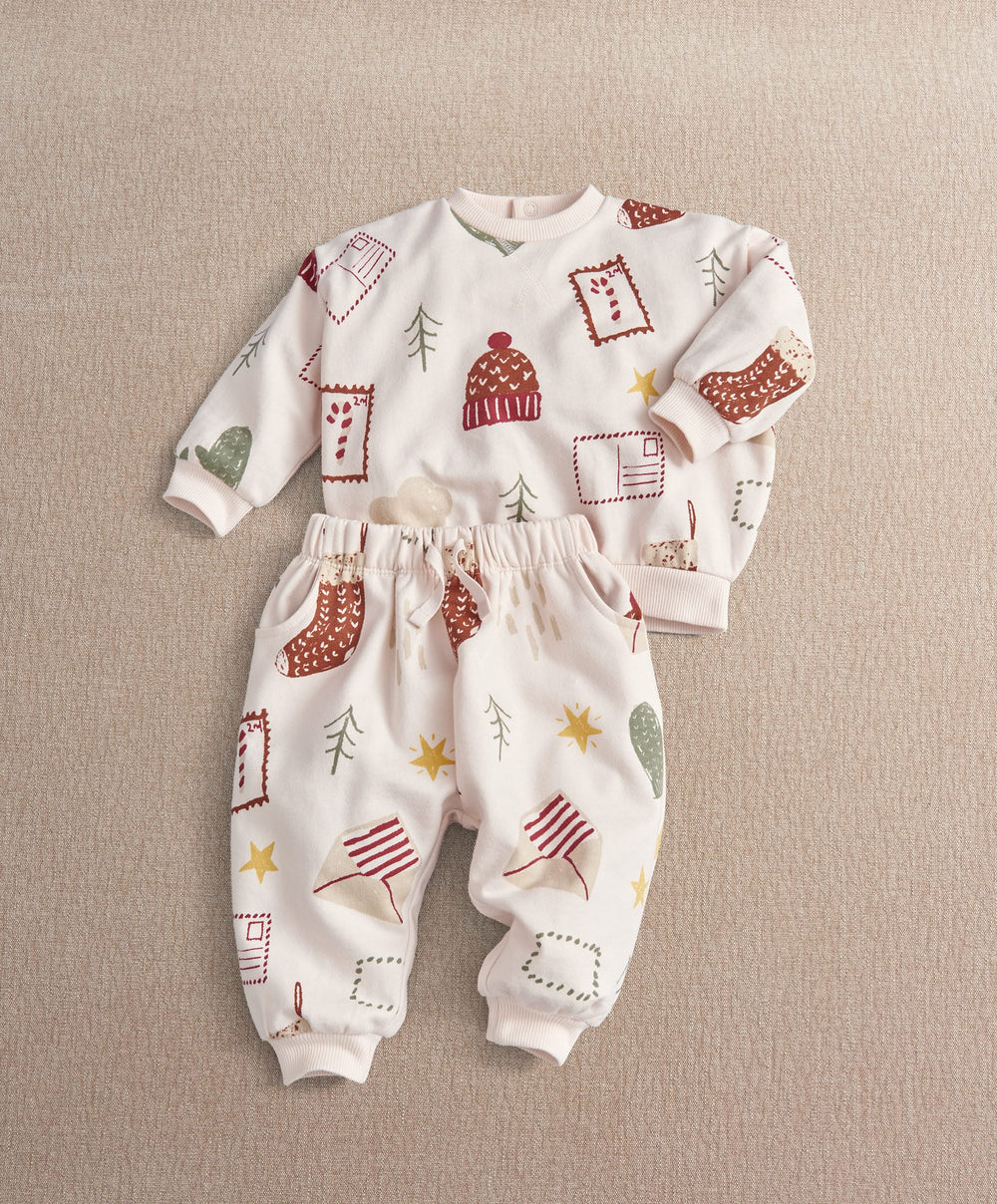 Mamas &amp; Papas 2pc Set Christmas Icon Sweat &amp; Jogger Set