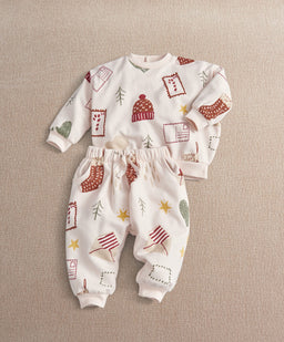 Mamas & Papas 2pc Set Christmas Icon Sweat & Jogger Set