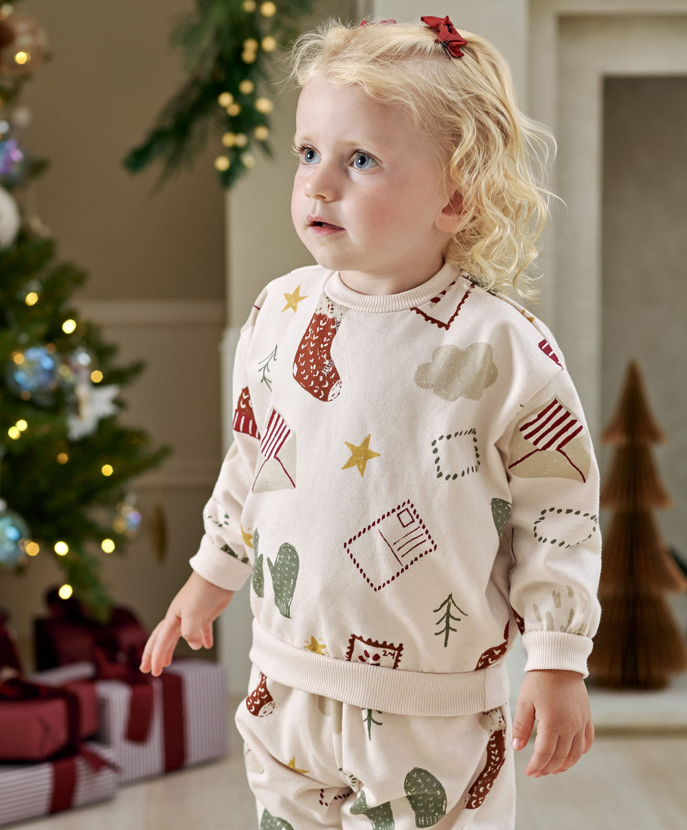 Mamas &amp; Papas 2pc Set Christmas Icon Sweat &amp; Jogger Set
