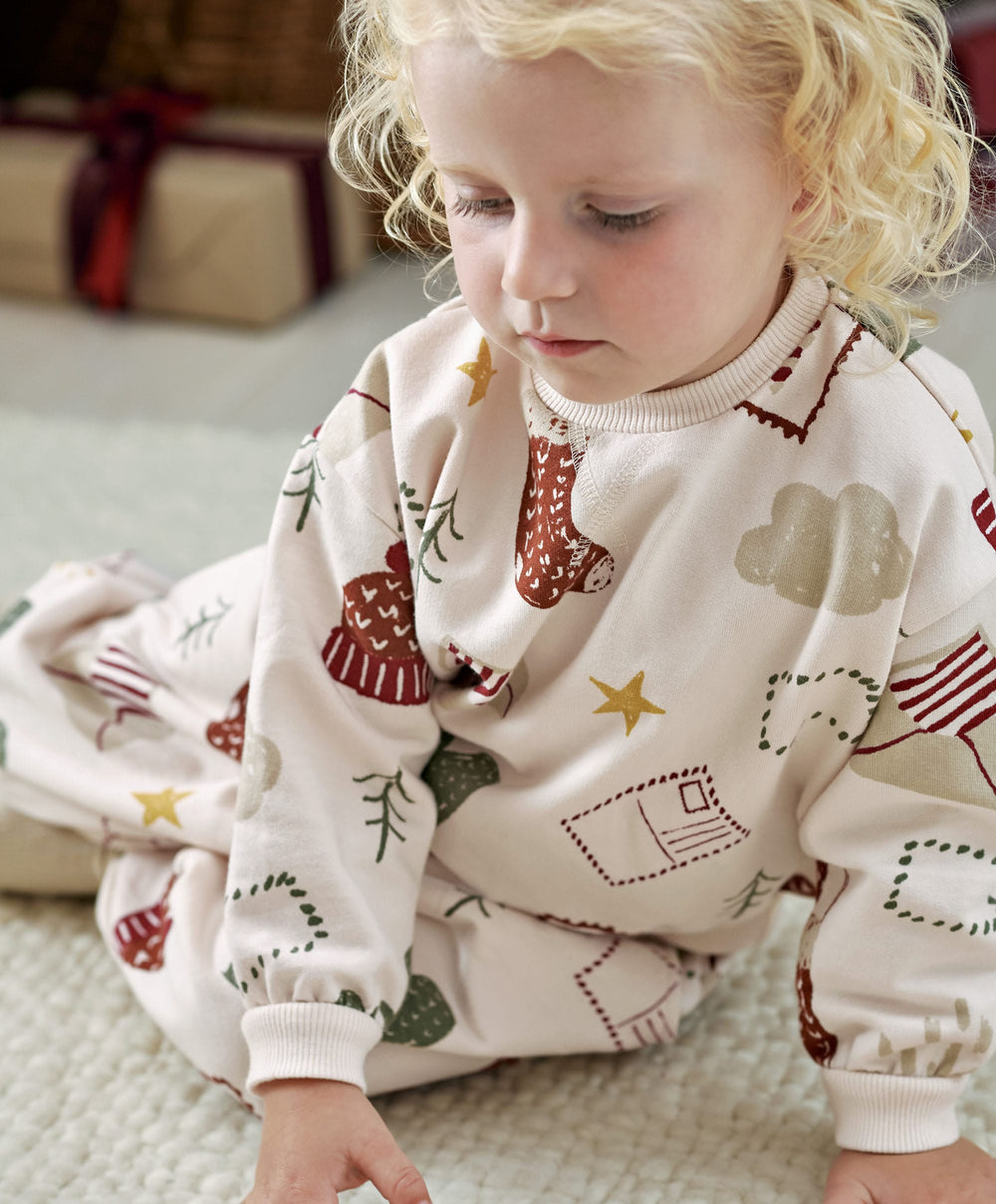 Mamas &amp; Papas 2pc Set Christmas Icon Sweat &amp; Jogger Set