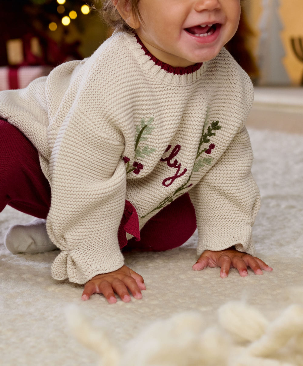 Mamas &amp; Papas 2pc Set Christmas Wreath Top &amp; Leggings Set