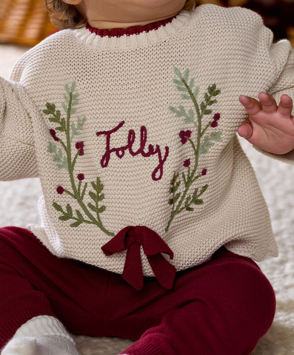 Mamas &amp; Papas 2pc Set Christmas Wreath Top &amp; Leggings Set
