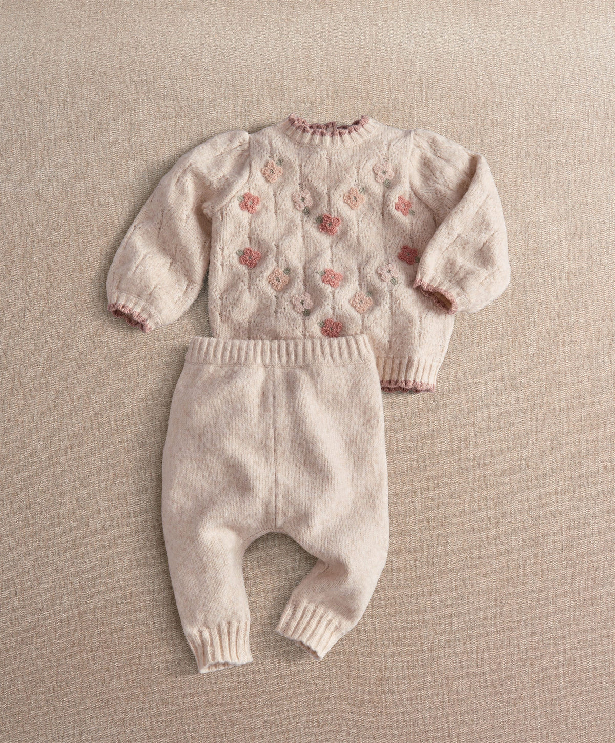 Mamas & Papas 2pc Set Floral Knit Set ( Pack of 2)
