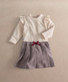 Mamas & Papas 2pc Set Frill Bodysuit & Houndstooth Skirt Set