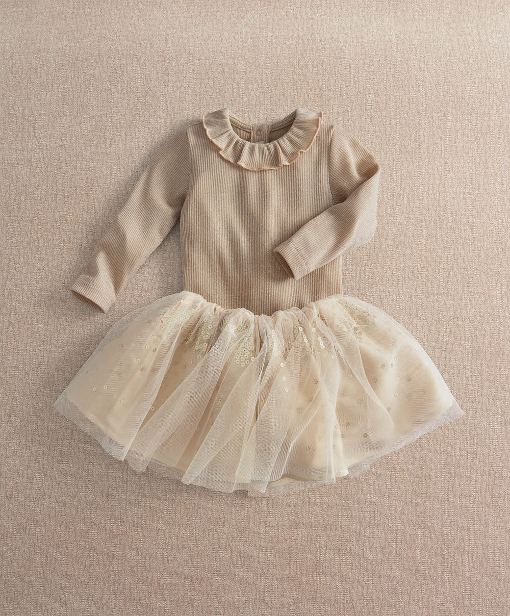 Mamas &amp; Papas 2pc Set Gold Sequin Tutu &amp; Bodysuit