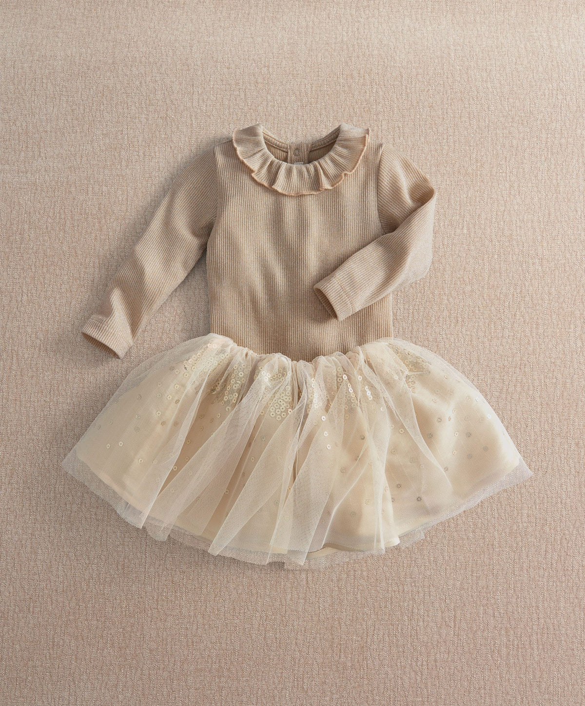 Mamas & Papas 2pc Set Gold Sequin Tutu & Bodysuit