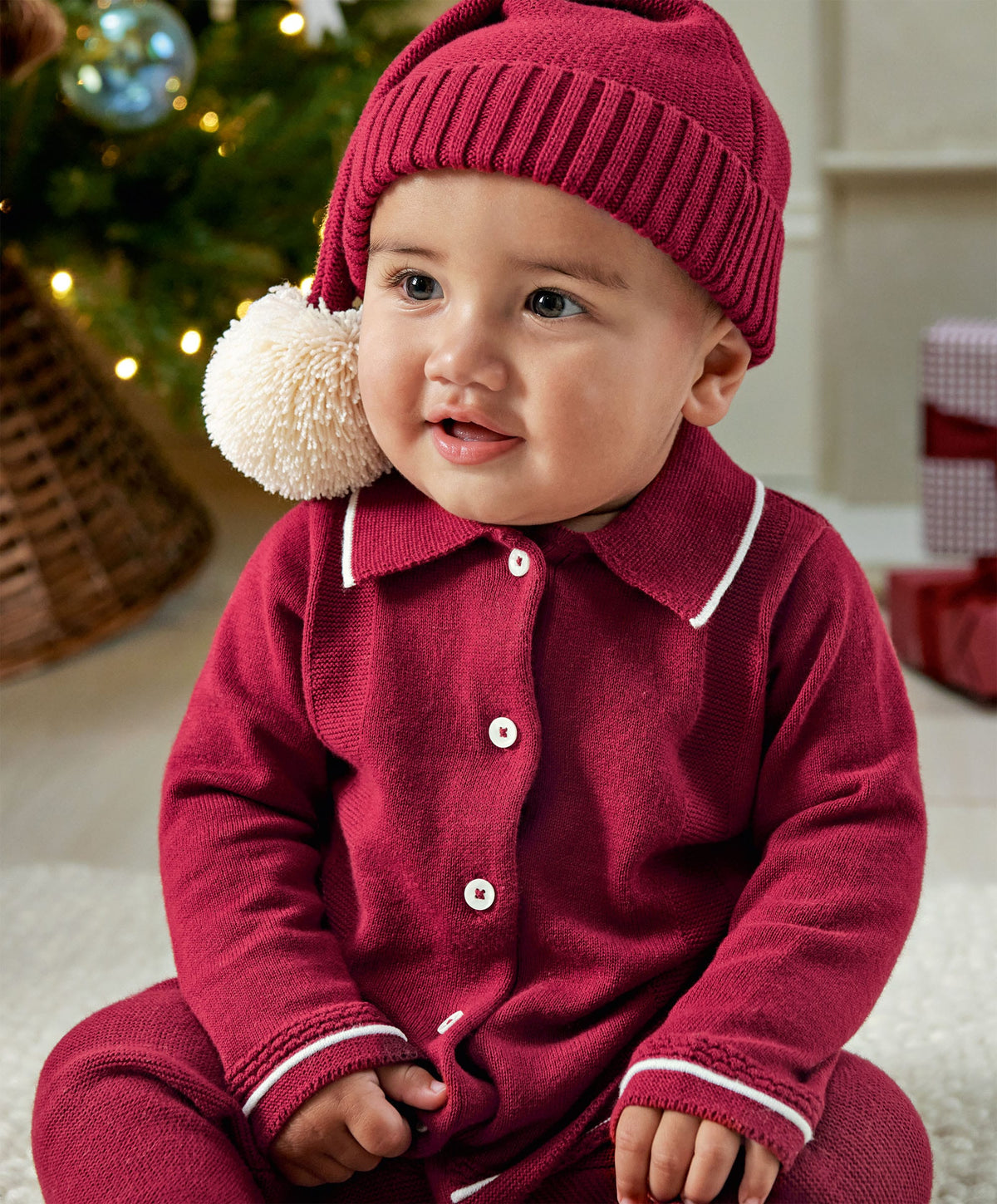 Mamas & Papas 2pc Set Mr Santa Christmas Outfit Set