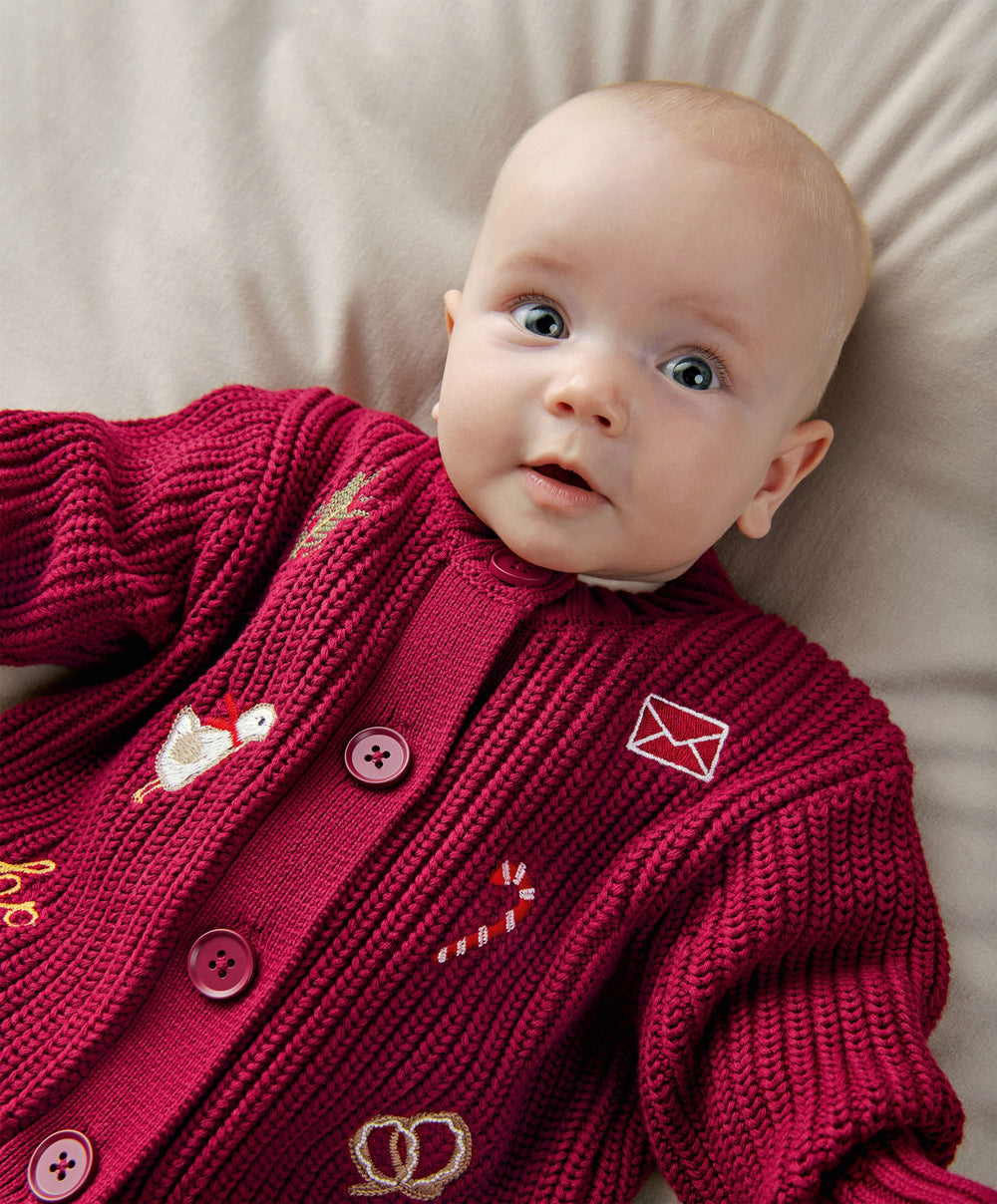 Mamas &amp; Papas 2pc Set Red Christmas Top &amp; Leggings Set
