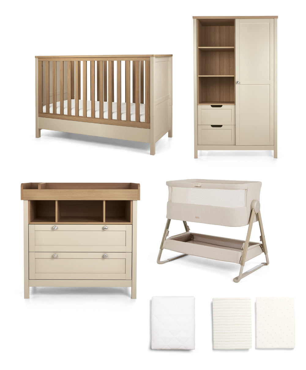 Mamas &amp; Papas 6pc Harwell Cashmere &amp; Lua 2 Sand/Oat Bundle