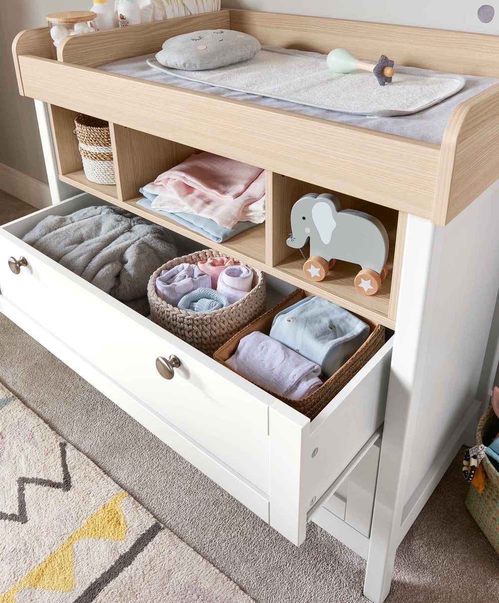 Mamas &amp; Papas 6pc Harwell White &amp; Lua 2 Mocha/Wht Bundle
