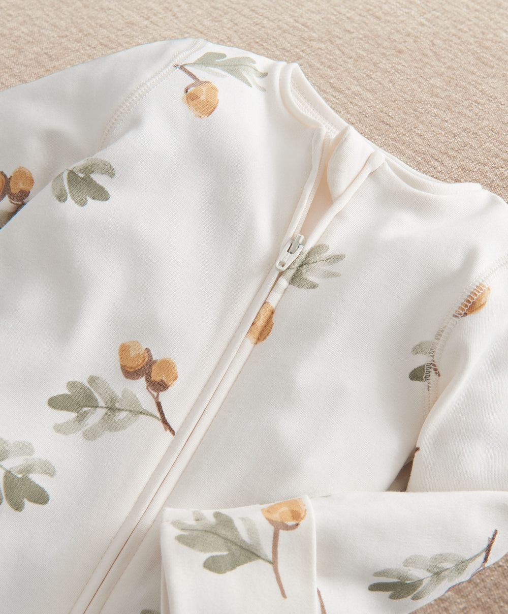 Mamas &amp; Papas All-in-Ones &amp; Bodysuits Acorn Print Zip All In One