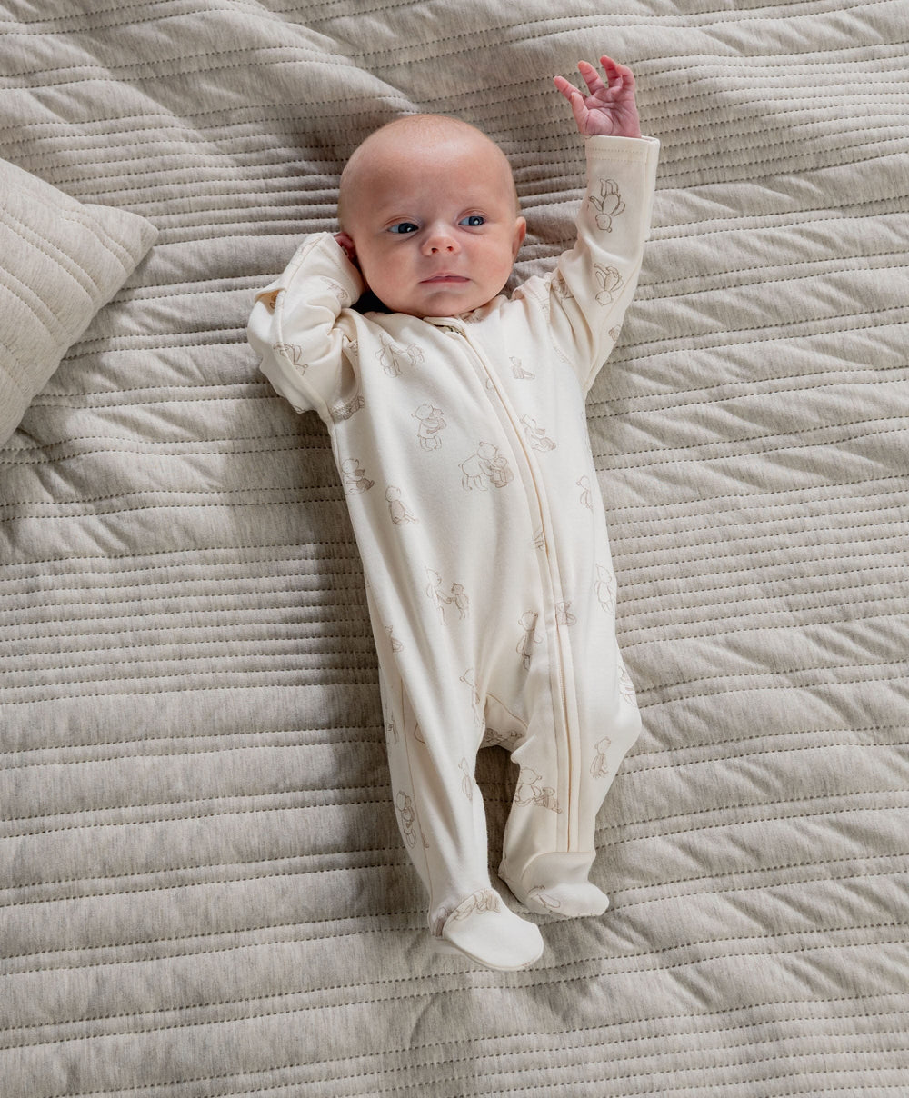 Mamas &amp; Papas All-in-Ones &amp; Bodysuits Bear Print All In One - Cream