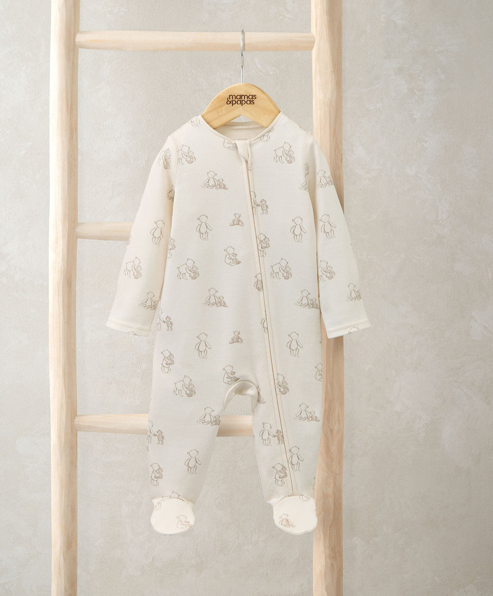 Mamas &amp; Papas All-in-Ones &amp; Bodysuits Bear Print All In One - Cream