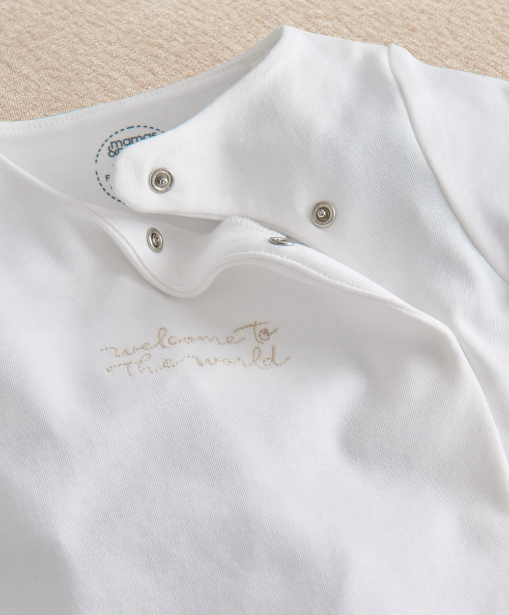 Mamas &amp; Papas All-in-Ones &amp; Bodysuits Blank Welcome To The World All In One