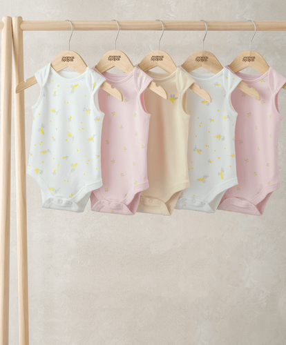 Mamas & Papas All-in-Ones & Bodysuits Bodysuits (Pack of 5) - Lemon Print