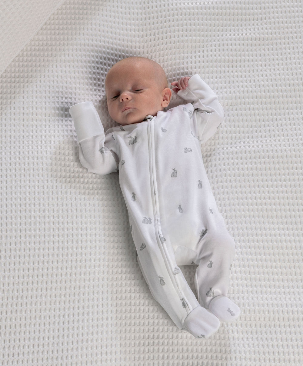 Mamas &amp; Papas All-in-Ones &amp; Bodysuits Bunny Print Zip All In One