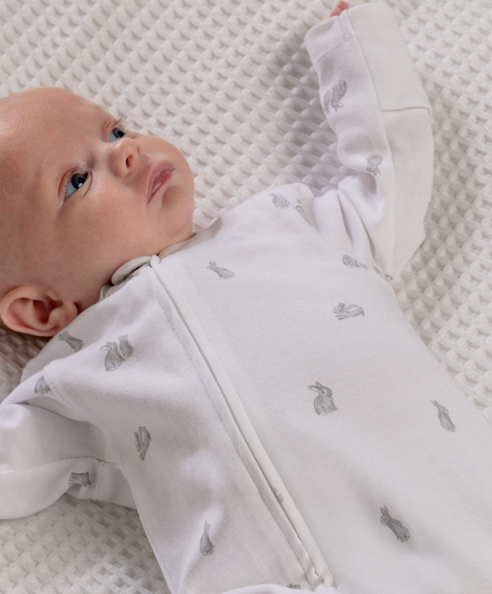 Mamas &amp; Papas All-in-Ones &amp; Bodysuits Bunny Print Zip All In One