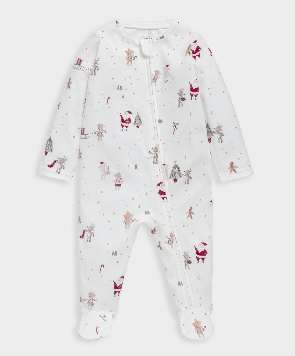 Mamas &amp; Papas All-in-Ones &amp; Bodysuits Christmas Eve Zip Up All In One