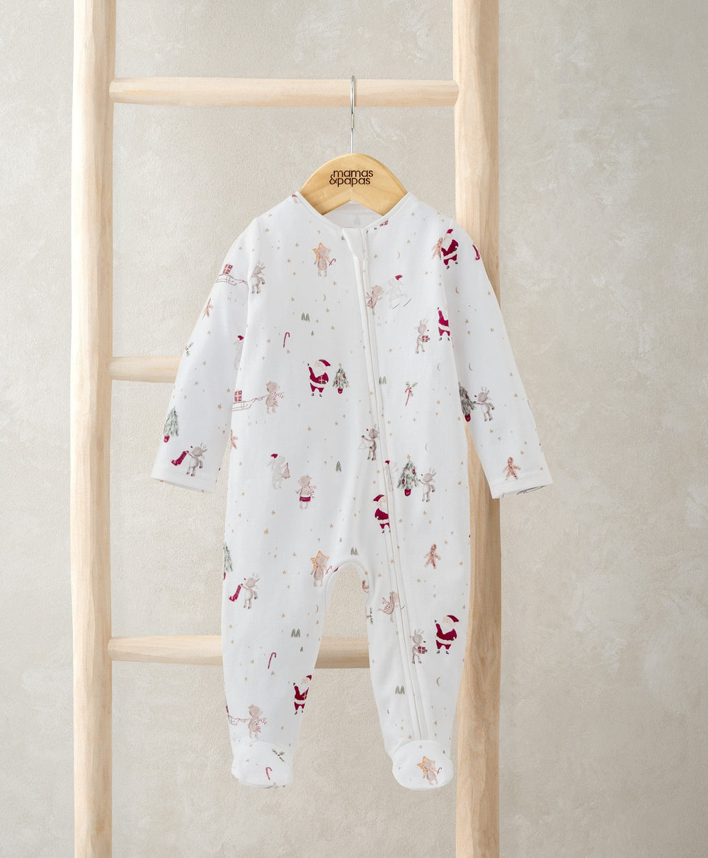 Mamas &amp; Papas All-in-Ones &amp; Bodysuits Christmas Eve Zip Up All In One