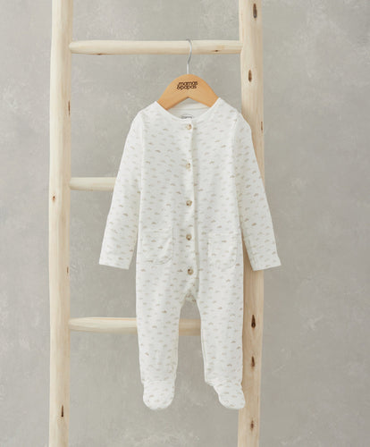 Mamas & Papas All-in-Ones & Bodysuits Cloud All In One Sleepsuit - White