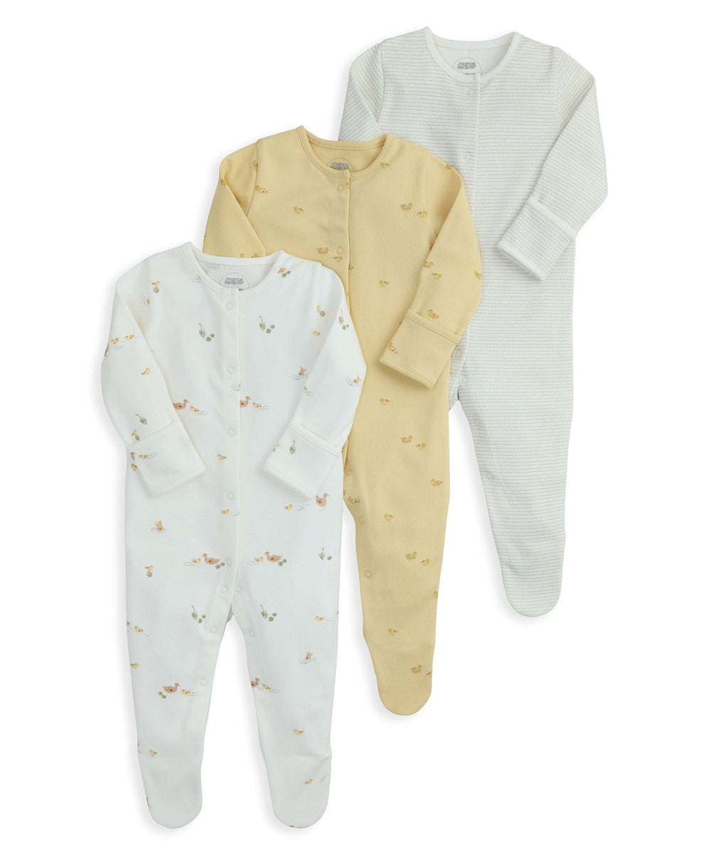 Mamas &amp; Papas All-in-Ones &amp; Bodysuits Duckling Sleepsuits (Pack of 3)