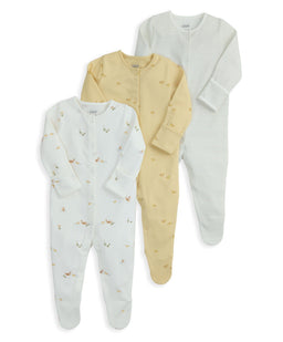 Mamas & Papas All-in-Ones & Bodysuits Duckling Sleepsuits (Pack of 3)