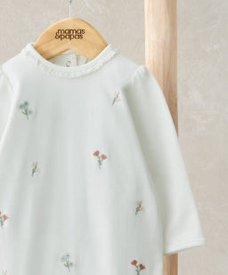 Mamas & Papas All-in-Ones & Bodysuits Embroidered Flower All in One