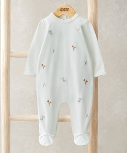 Mamas & Papas All-in-Ones & Bodysuits Embroidered Flower All in One