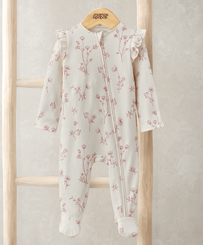 Mamas & Papas All-in-Ones & Bodysuits Floral All Over Print All In One