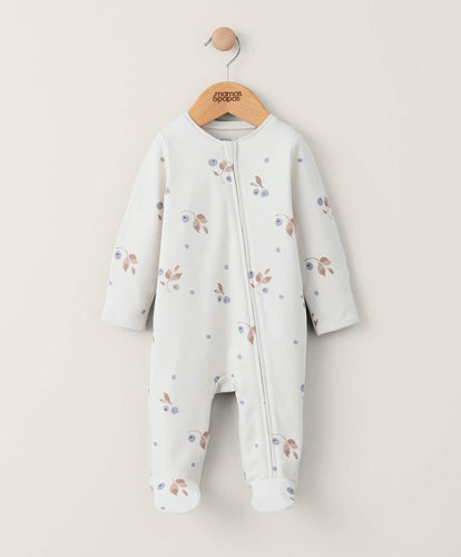 Mamas & Papas All-in-Ones & Bodysuits Floral Berry Print All In One - Cream