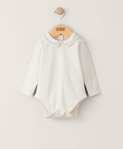 Mamas & Papas All-in-Ones & Bodysuits Floral Embroidered Bodysuit