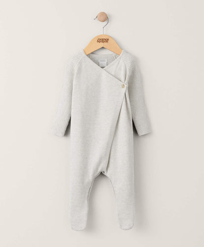 Mamas & Papas All-in-Ones & Bodysuits Knit Wrap Romper - Sand
