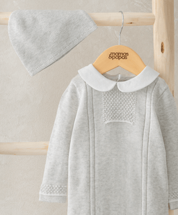 Mamas & Papas All-in-Ones & Bodysuits Knitted All in One & Hat  - White