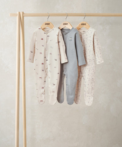 Mamas & Papas All-in-Ones & Bodysuits Little Explorer Sleepsuits (Pack of 3)