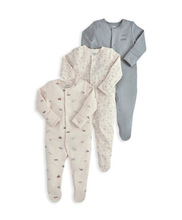 Mamas & Papas All-in-Ones & Bodysuits Little Explorer Sleepsuits (Pack of 3)