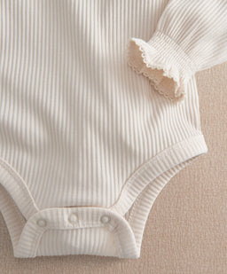 Mamas & Papas All-in-Ones & Bodysuits Long Sleeve Picot Trim Bodysuit