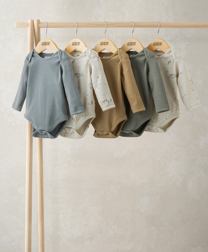 Mamas & Papas All-in-Ones & Bodysuits Moose Longsleeve Bodysuits (Pack of 5)