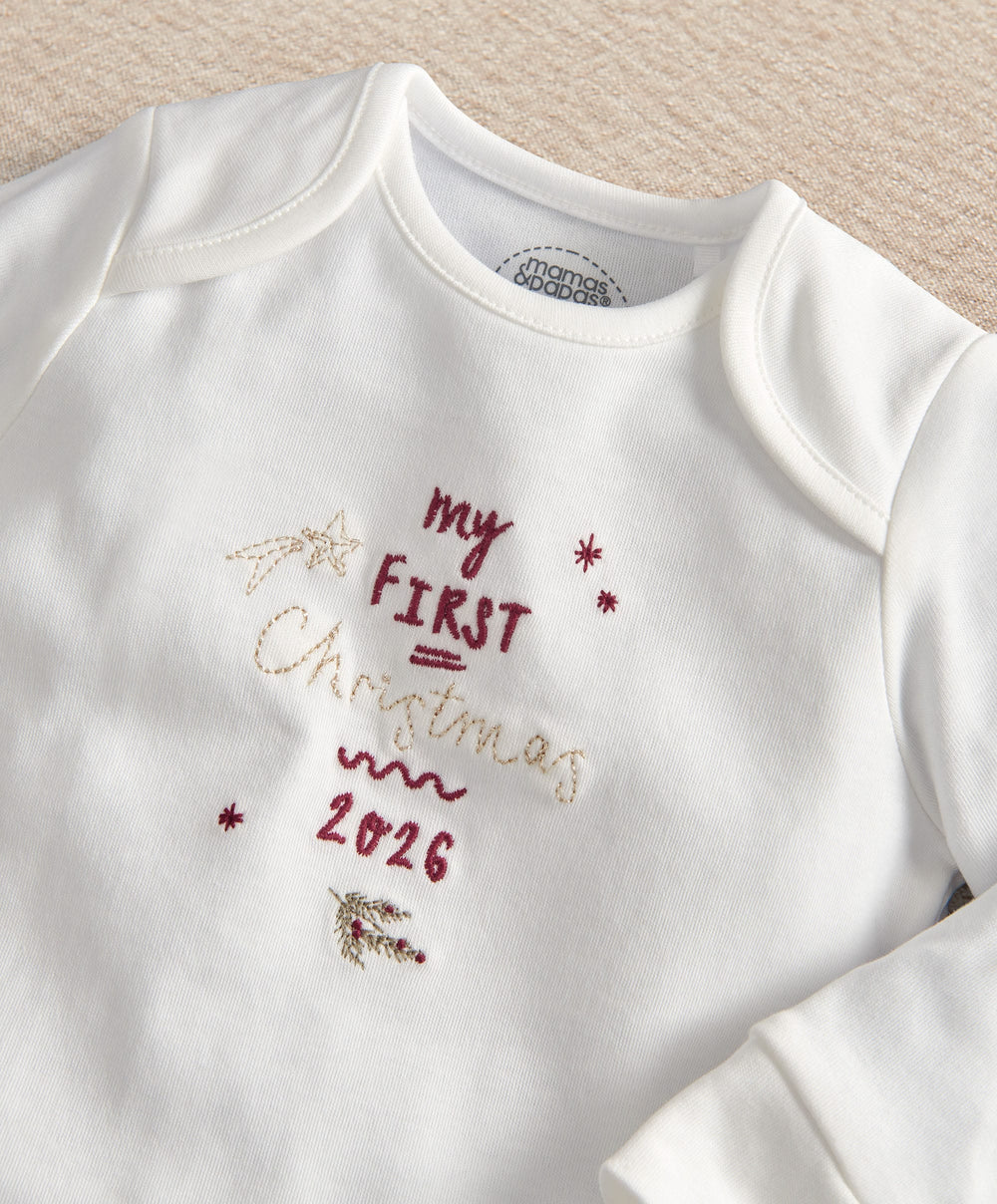 Mamas &amp; Papas All-in-Ones &amp; Bodysuits My First Christmas Bodysuit
