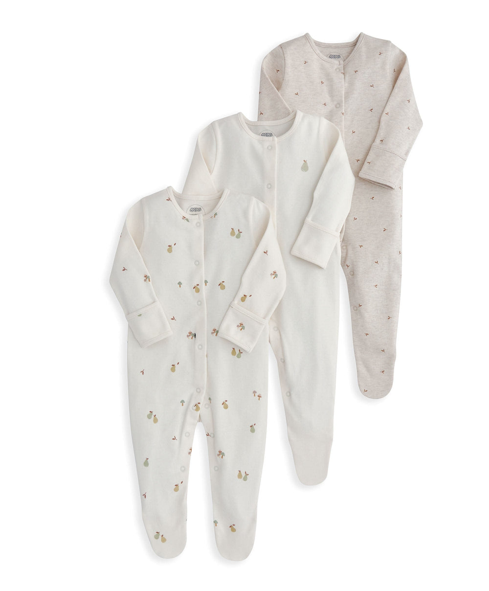 Mamas &amp; Papas All-in-Ones &amp; Bodysuits Pears Sleepsuits (Pack of 3)