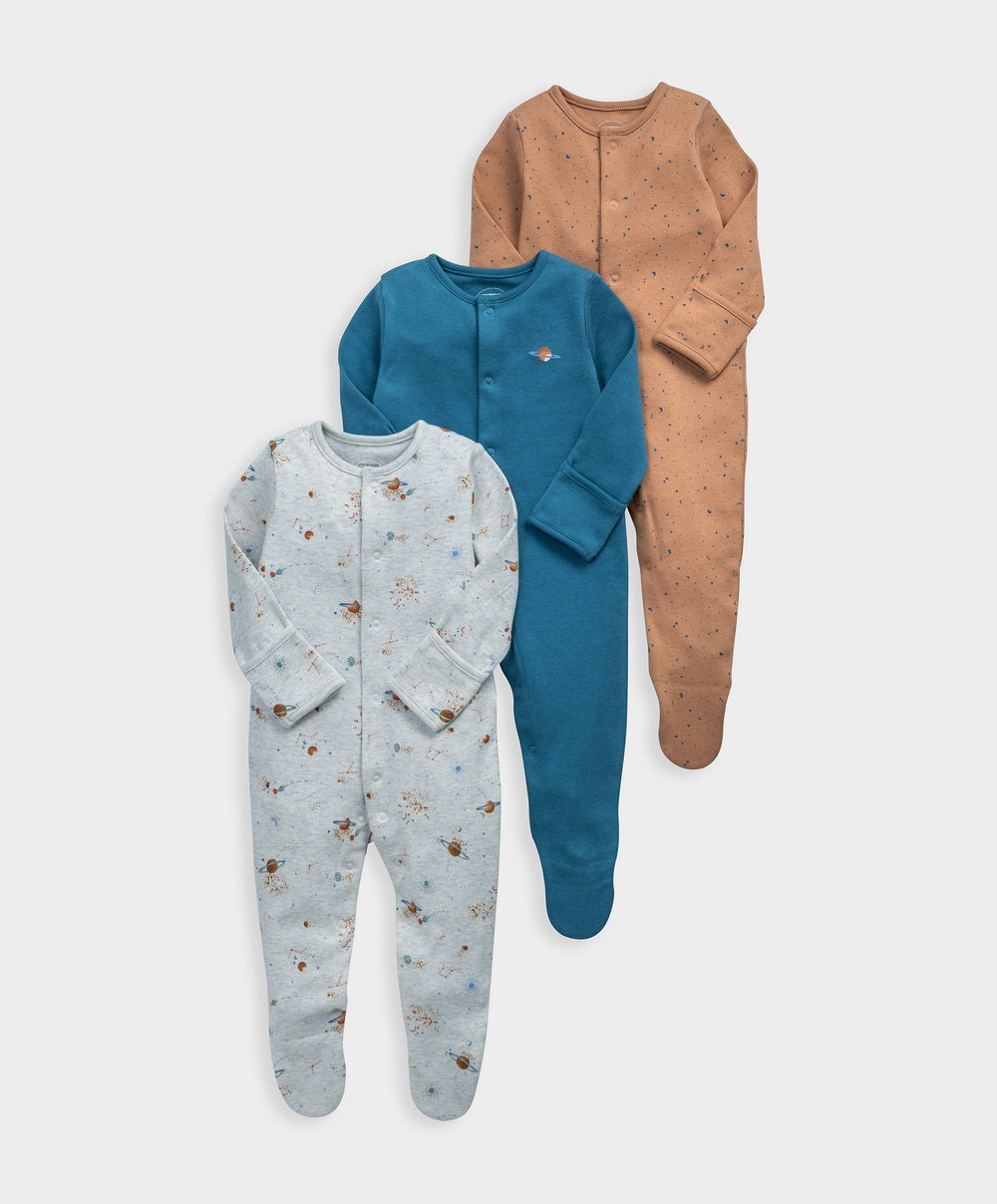 Mamas &amp; Papas All-in-Ones &amp; Bodysuits Planet Sleepsuits (Pack of 3)