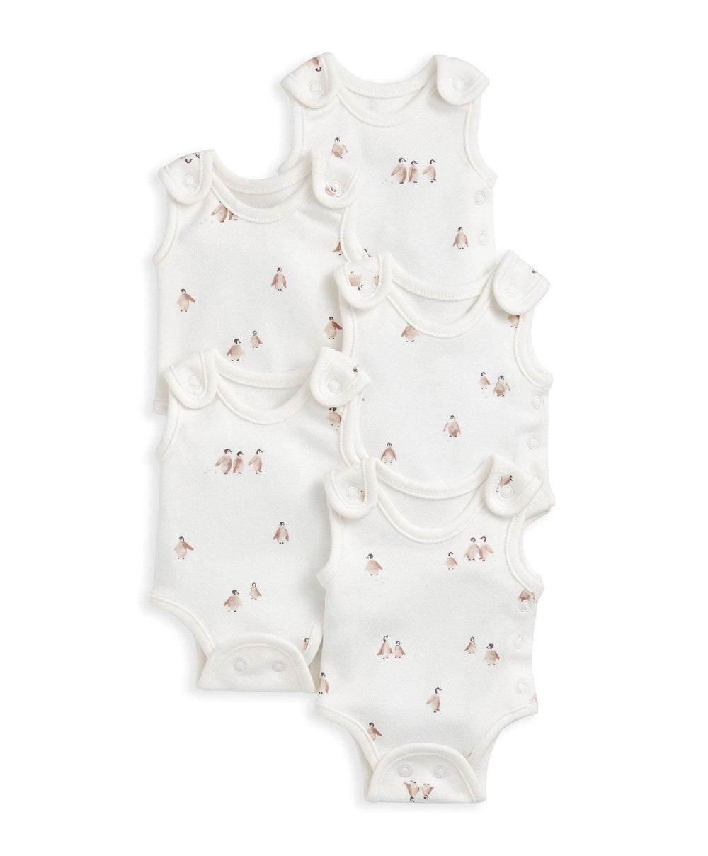 Mamas &amp; Papas All-in-Ones &amp; Bodysuits Premature Baby Penguin Bodysuits (Pack of 5)