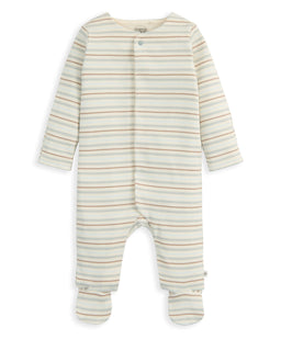 Mamas & Papas All-in-Ones & Bodysuits Ribbed Stripe Sleepsuit